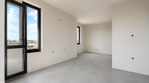 Yeni inşaatta, 15. Akt ile birlikte, Svilengrad'da, 53.70 m², birinci kat, teraslı ve özel otopark yeri olan stüdyo daire.