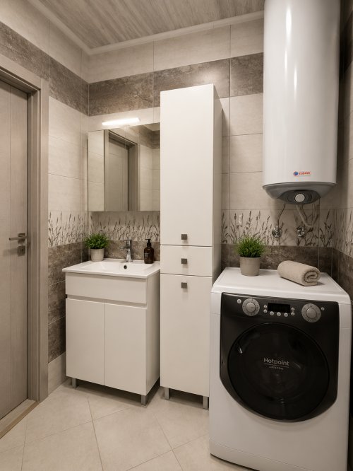Yeni inşaatta, 79.57 m², 3. katta, durak, okul ve kreş yakınında, mobilyalı lüks iki odalı daire, otopark ile.